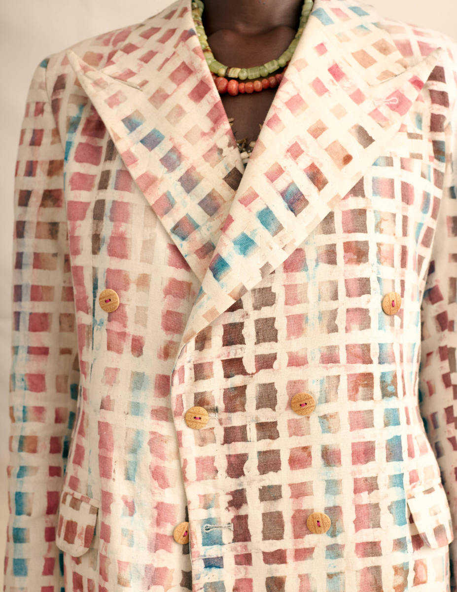 Geo jacket (hand dyed print)